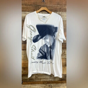 Vintage Silver Mountain Graphic T-Shirt Mens Size OS Ivory George Strait Country